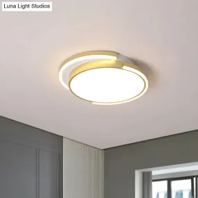 18"/22.5" Gold Metal LED Ceiling Flush Mount Light Fixture