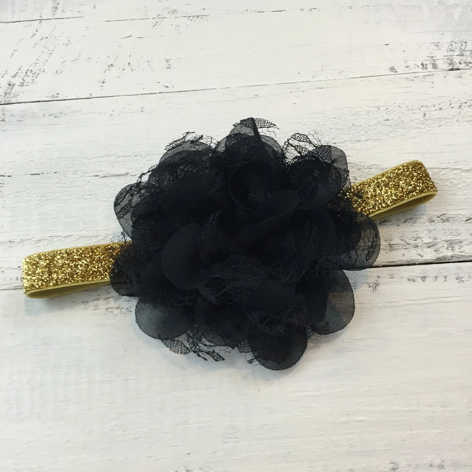 Black Leg Warmers with Gold Glitter Hearts and matching headband