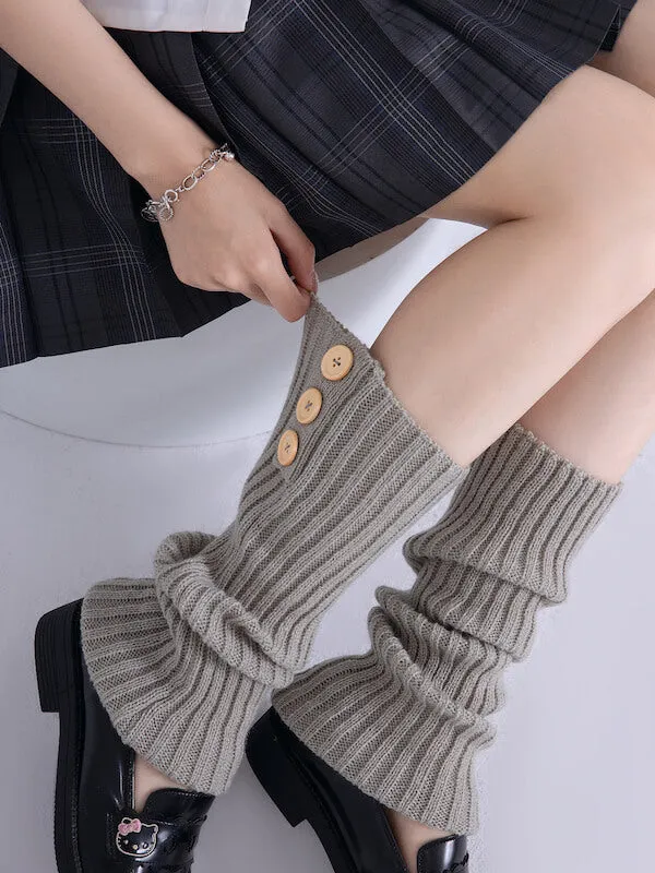 Buttons girly leg warmers