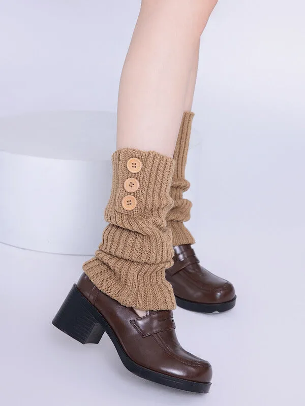 Buttons girly leg warmers