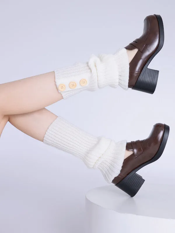 Buttons girly leg warmers