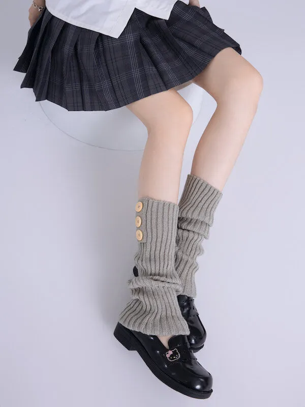 Buttons girly leg warmers