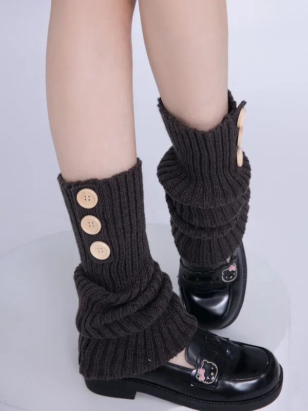 Buttons girly leg warmers