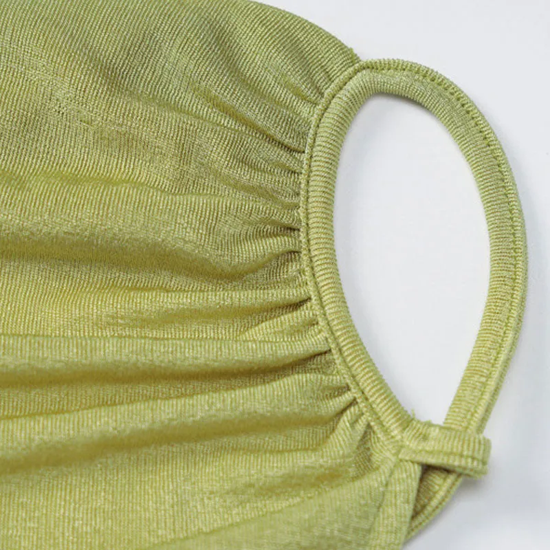 Classy Solid Color Fishtail Cowl Neck Low Back Slip Maxi Dresses - Green