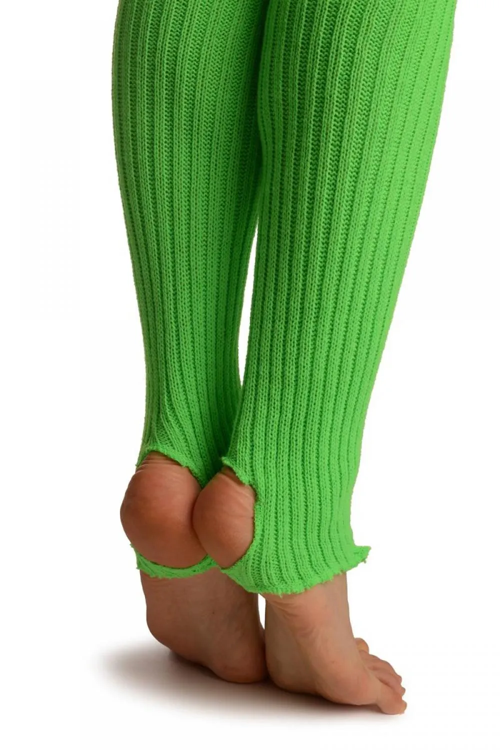 Neon Green Stirrup Dance/Ballet Leg Warmers