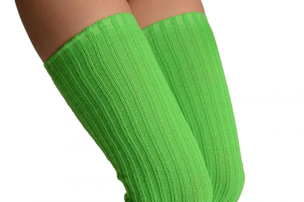 Neon Green Stirrup Dance/Ballet Leg Warmers