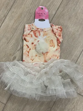 Ooh La La Couture Girls Champagne Floral Bunny Dress DOLL Dress
