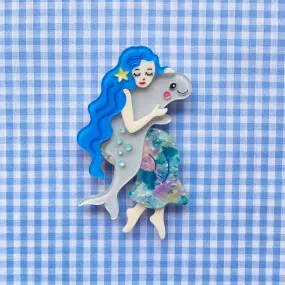 Sedna with Snubbie Dolphin Brooch