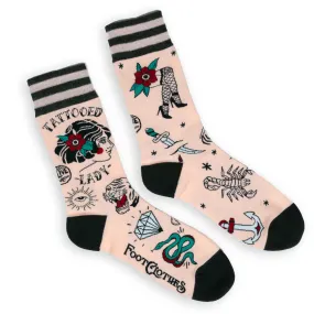 Tattooed Lady Unisex Crew Socks